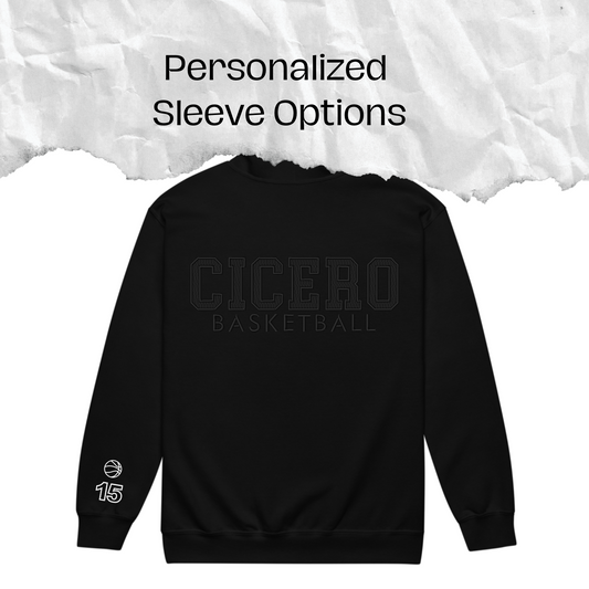 Cicero Glitter Appliqué Varsity Basketball Hoodie
