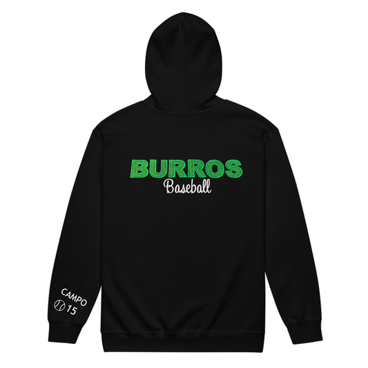 Burros Baseball Glitter Appliqué Sweatshirt