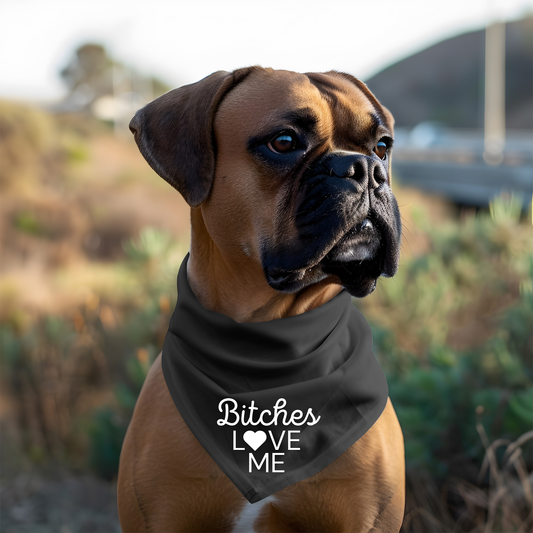 "Bitches Love Me" Dog Bandana