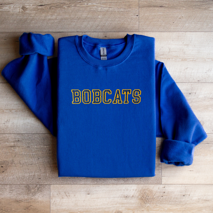 Varsity Bobcat Glitter Appliqué Crew