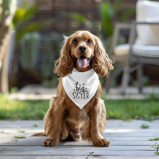 "Big Sister" Dog Bandana