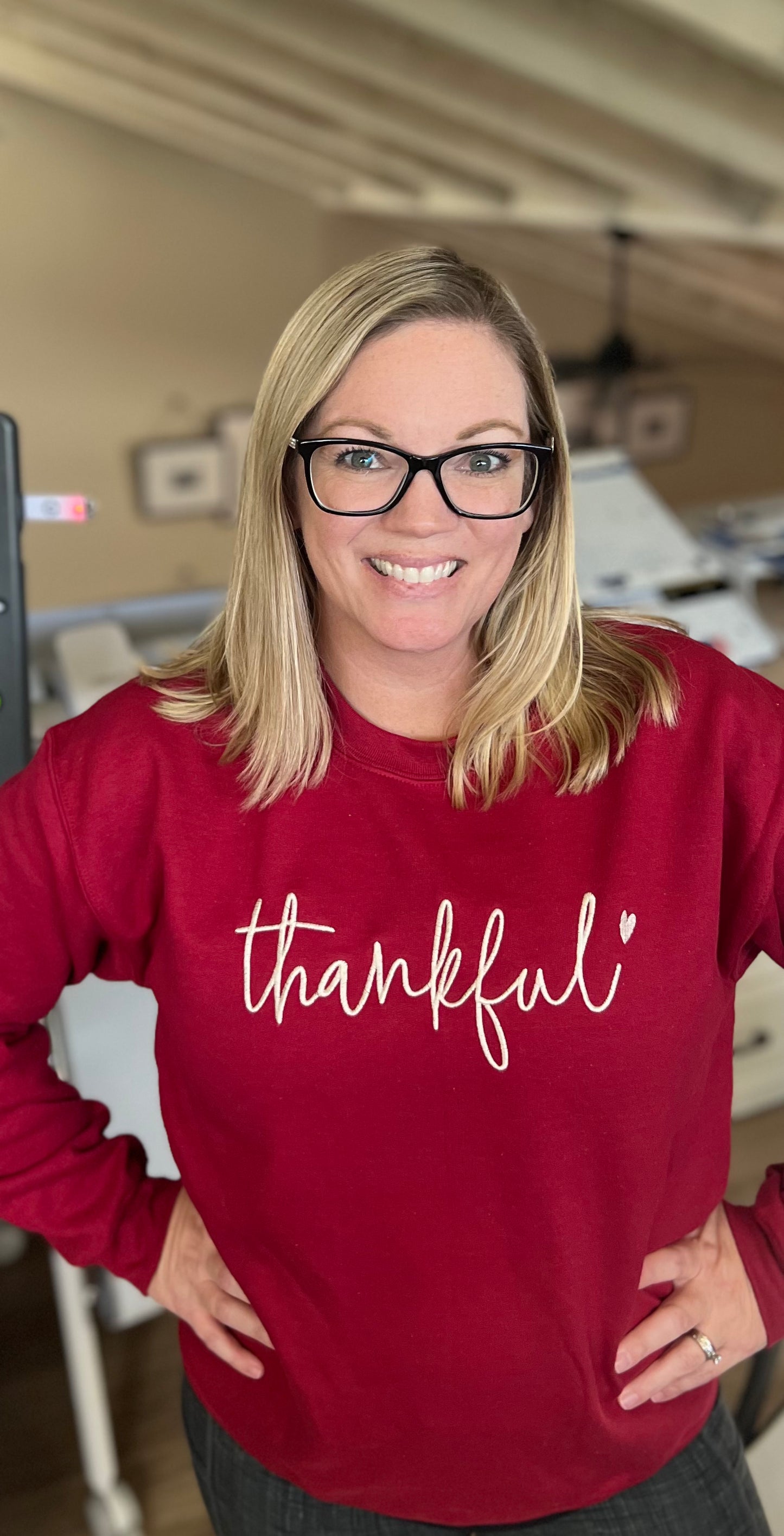 Thankful Embroidered Crewneck