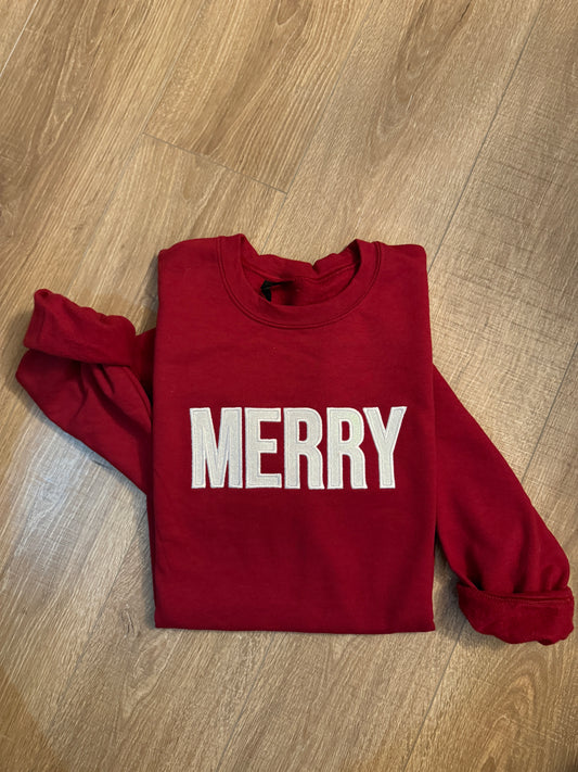 Merry Sparkle Appliqué Crewneck