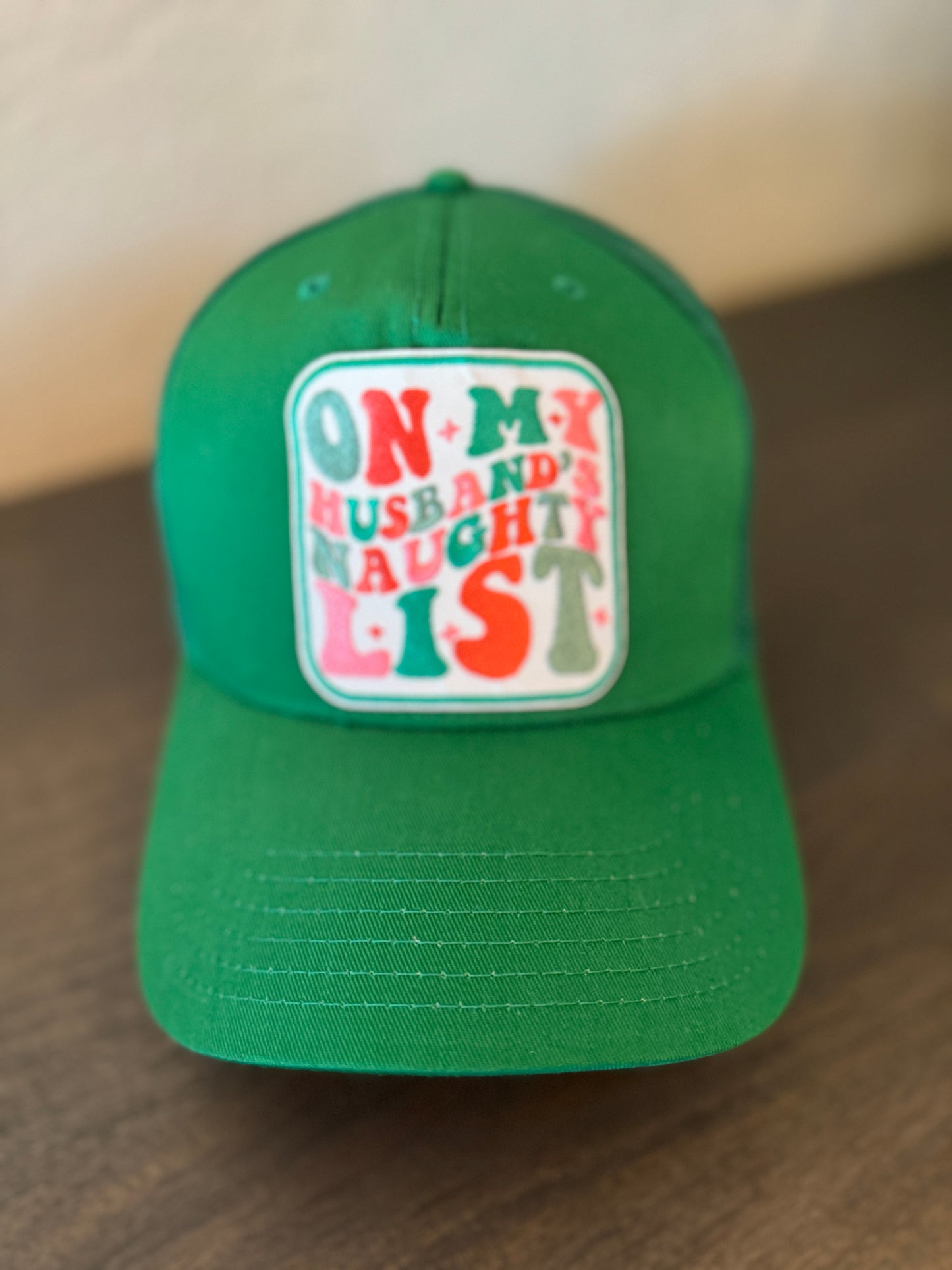 On My Husband's Naughty List Trucker Hat