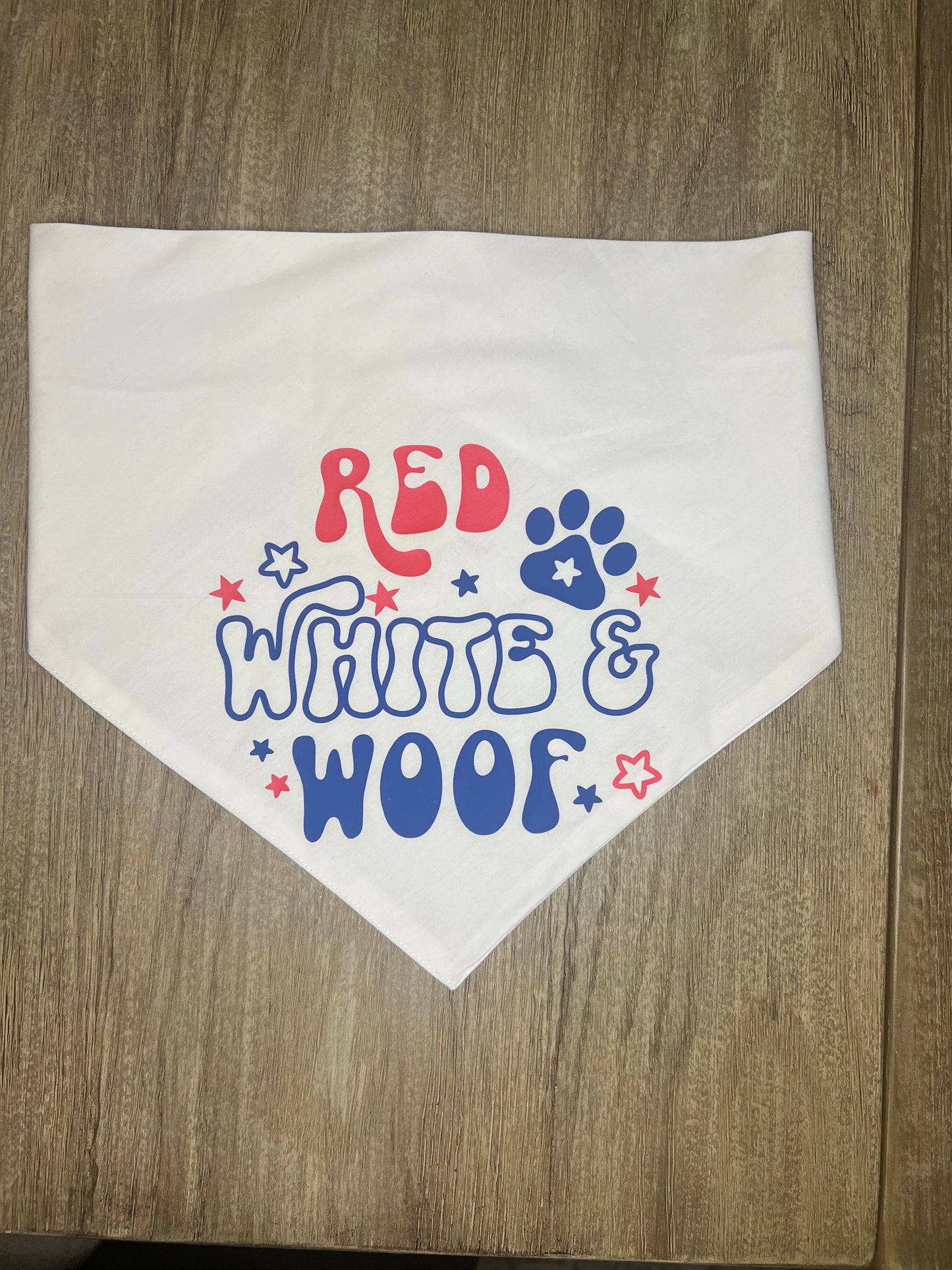 Red, White & Woof Dog Bandana