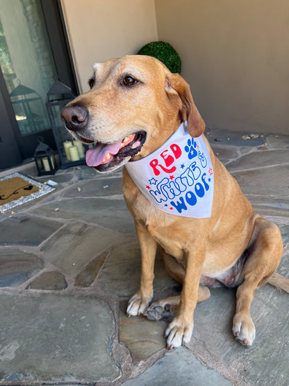 Red, White & Woof Dog Bandana