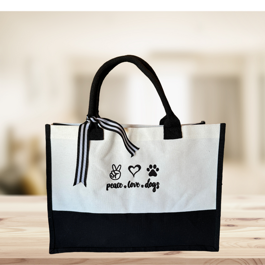 Peace, Love & Dogs Tote